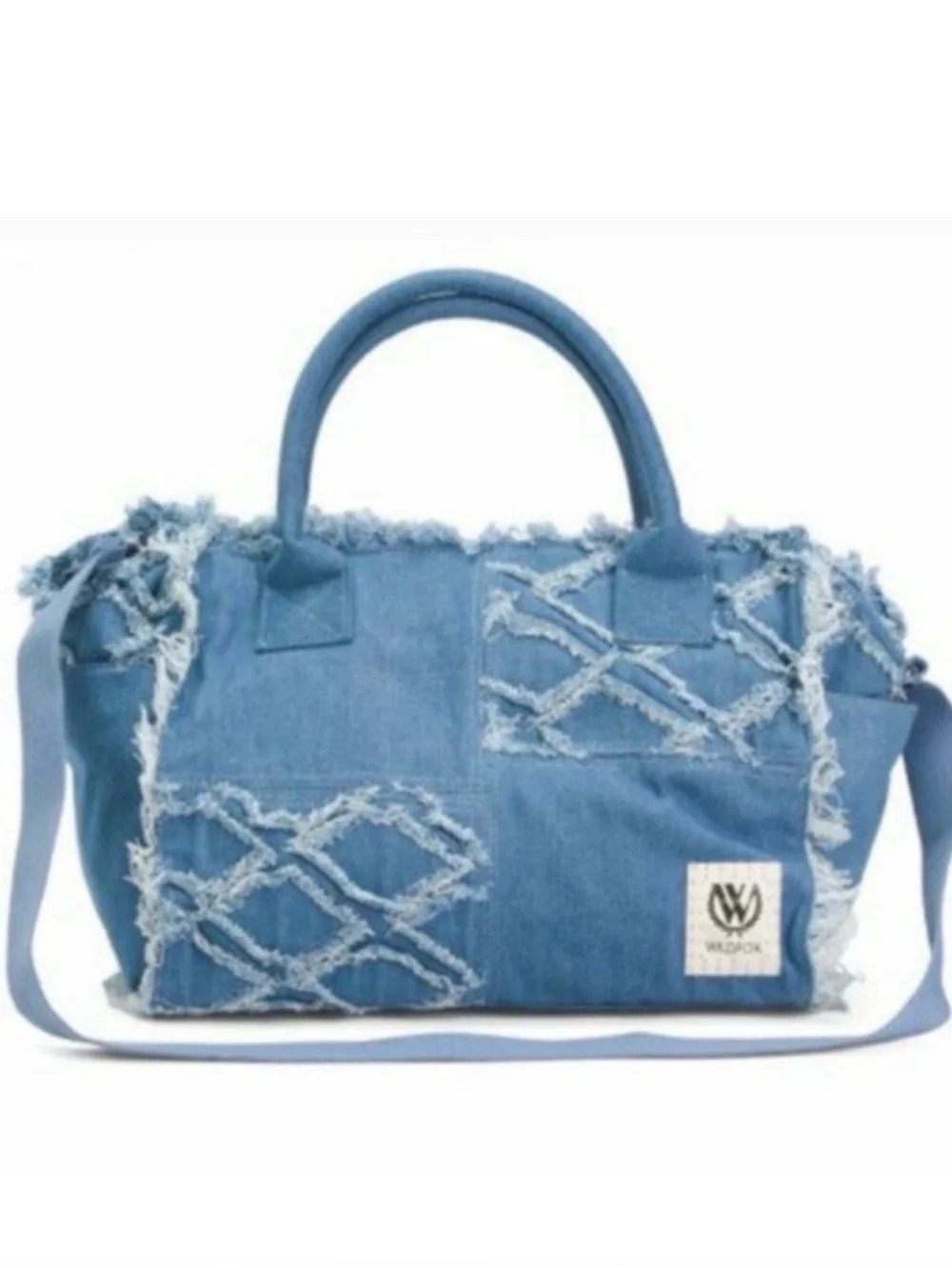 Wildfox Frayed Denim Tote Bag - Blue
